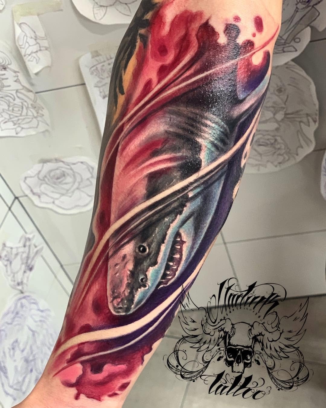 Bloody shark es un tiburón