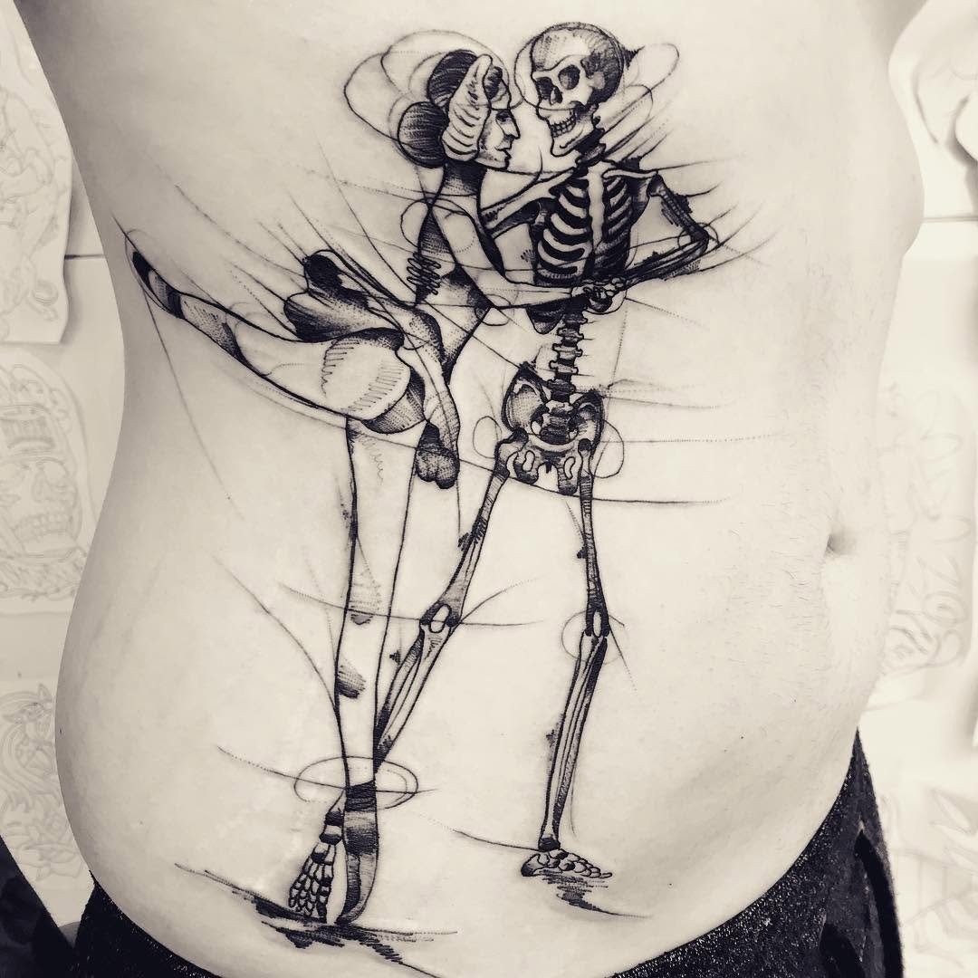 El baile. Bailarina bailando con canina dancersdanceballetmusicallymusicmovement moveallthepeoplemoving movings ed drawing blacktattoo sketch donedotwork